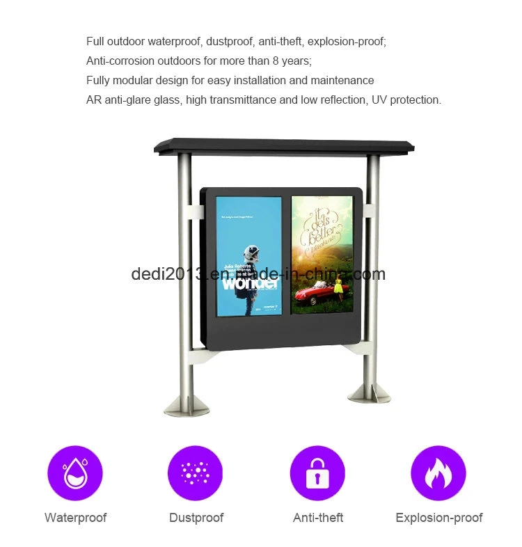 65&quot; Outdoor Full Dust Proof &amp; Anti-Theft LCD Advertising Signs