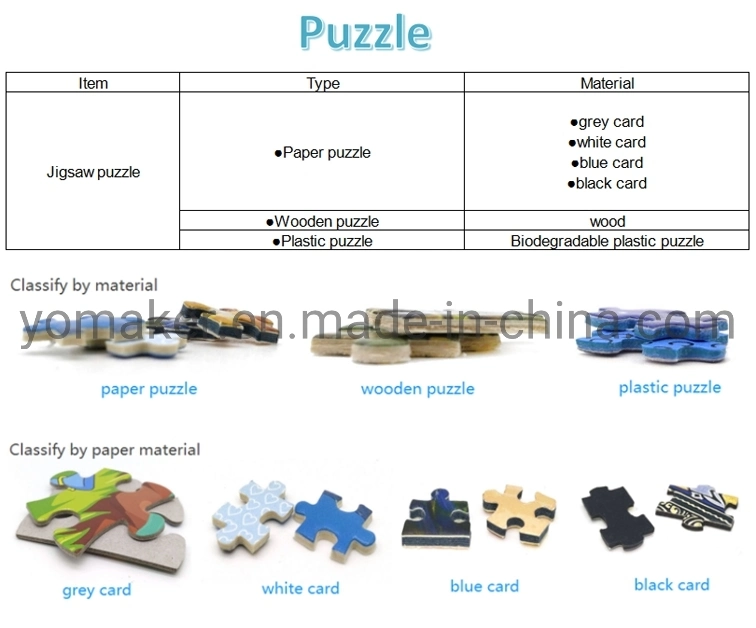 Degradable Plastic Puzzle 1000 Adult Decompression Puzzle Difficult Cartoon Gift Customization