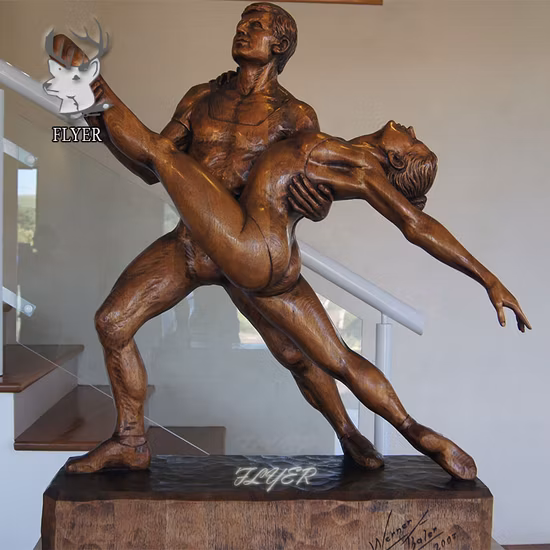 Large Modern Bronze Sculpture as a Landmark