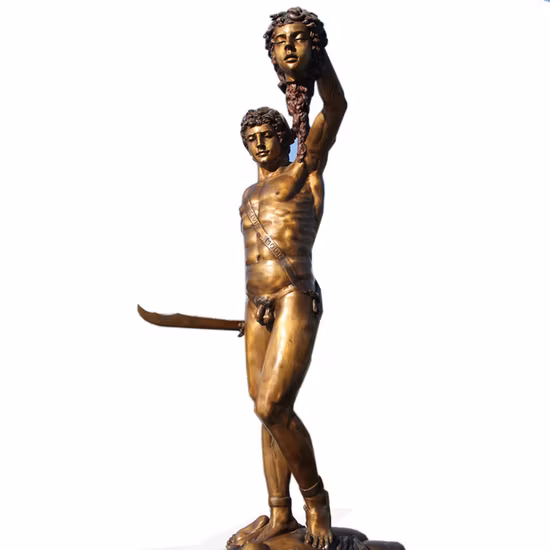 Greek Mythology Lost Wax Bronze Medusa Sculpture The Gorgon Head Bust Statue